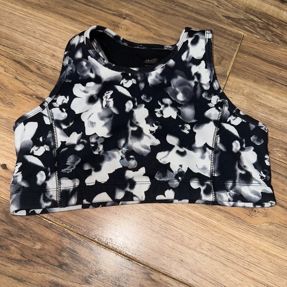 Avia black white tie dye racer back sports bra wireless no padding - Picture 1 of 3
